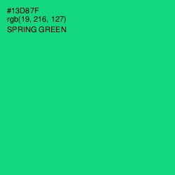 #13D87F - Spring Green Color Image