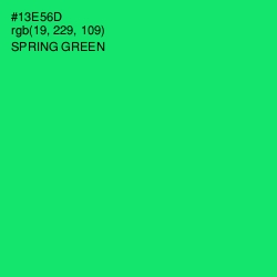 #13E56D - Spring Green Color Image