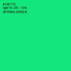 #13E77C - Spring Green Color Image