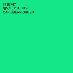 #13E787 - Caribbean Green Color Image