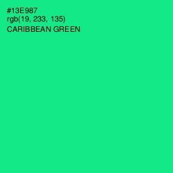 #13E987 - Caribbean Green Color Image