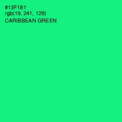 #13F181 - Caribbean Green Color Image