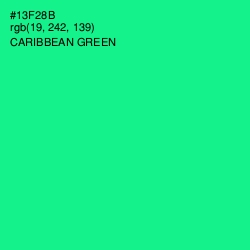 #13F28B - Caribbean Green Color Image