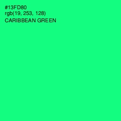 #13FD80 - Caribbean Green Color Image
