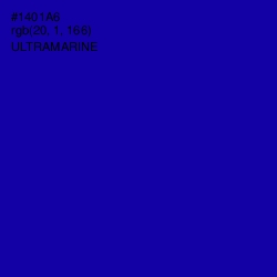 #1401A6 - Ultramarine Color Image