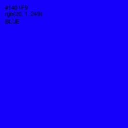 #1401F9 - Blue Color Image