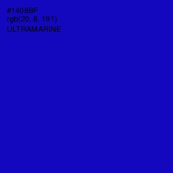 #1408BF - Ultramarine Color Image