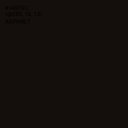 #140F0C - Asphalt Color Image