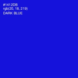 #1412DB - Dark Blue Color Image