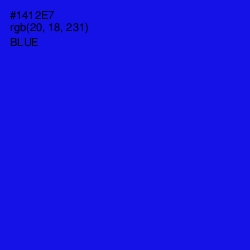 #1412E7 - Blue Color Image