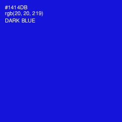 #1414DB - Dark Blue Color Image