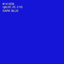 #1416D8 - Dark Blue Color Image