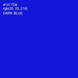 #1417D8 - Dark Blue Color Image