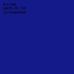 #141A8A - Ultramarine Color Image