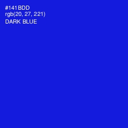 #141BDD - Dark Blue Color Image