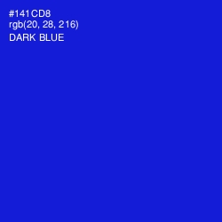 #141CD8 - Dark Blue Color Image