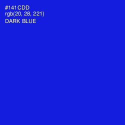 #141CDD - Dark Blue Color Image