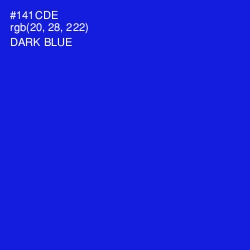 #141CDE - Dark Blue Color Image