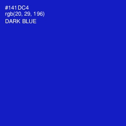 #141DC4 - Dark Blue Color Image