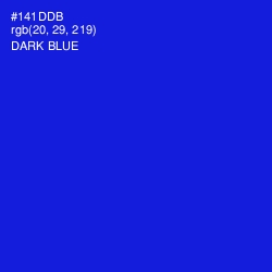 #141DDB - Dark Blue Color Image