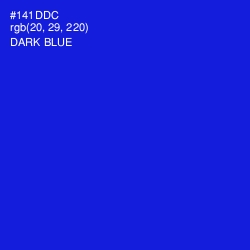 #141DDC - Dark Blue Color Image