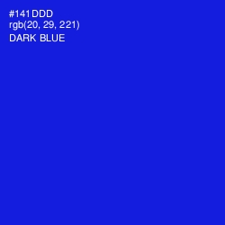 #141DDD - Dark Blue Color Image
