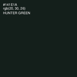 #141E1A - Hunter Green Color Image