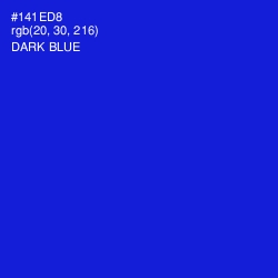 #141ED8 - Dark Blue Color Image