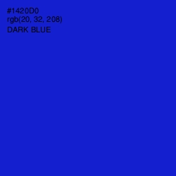 #1420D0 - Dark Blue Color Image