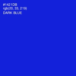 #1421DB - Dark Blue Color Image