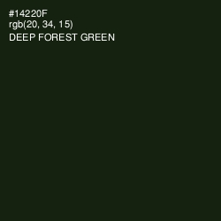 #14220F - Deep Forest Green Color Image