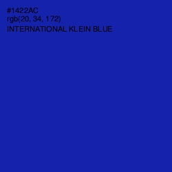 #1422AC - International Klein Blue Color Image