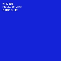 #1423D8 - Dark Blue Color Image