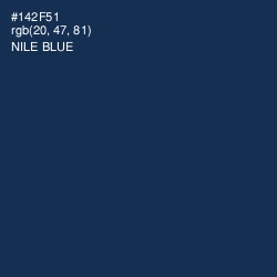 #142F51 - Nile Blue Color Image