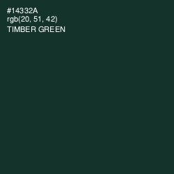 #14332A - Timber Green Color Image