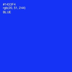 #1433F4 - Blue Color Image