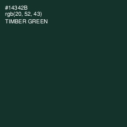 #14342B - Timber Green Color Image