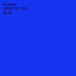 #1434F0 - Blue Color Image