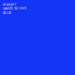 #1434F7 - Blue Color Image