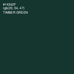 #14362F - Timber Green Color Image