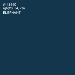 #14364C - Elephant Color Image