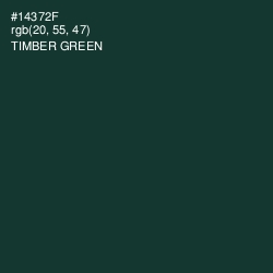 #14372F - Timber Green Color Image