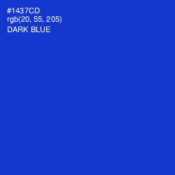 #1437CD - Dark Blue Color Image