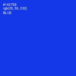 #1437E8 - Blue Color Image