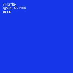 #1437E9 - Blue Color Image