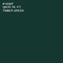 #14382F - Timber Green Color Image