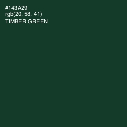 #143A29 - Timber Green Color Image
