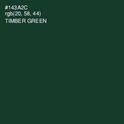 #143A2C - Timber Green Color Image