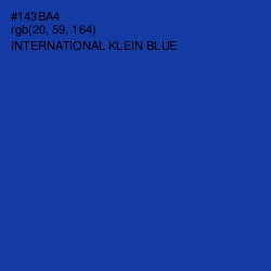 #143BA4 - International Klein Blue Color Image