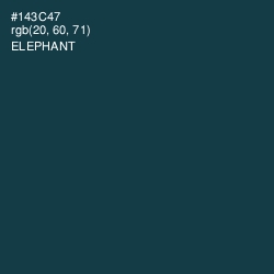 #143C47 - Elephant Color Image